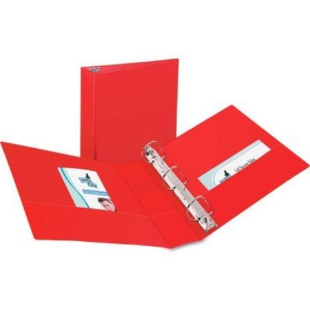 AVERY DENNISON Avery® Durable Binder with Slant Rings, Vinyl, 11 x 8 1/2, 2", Red 27203